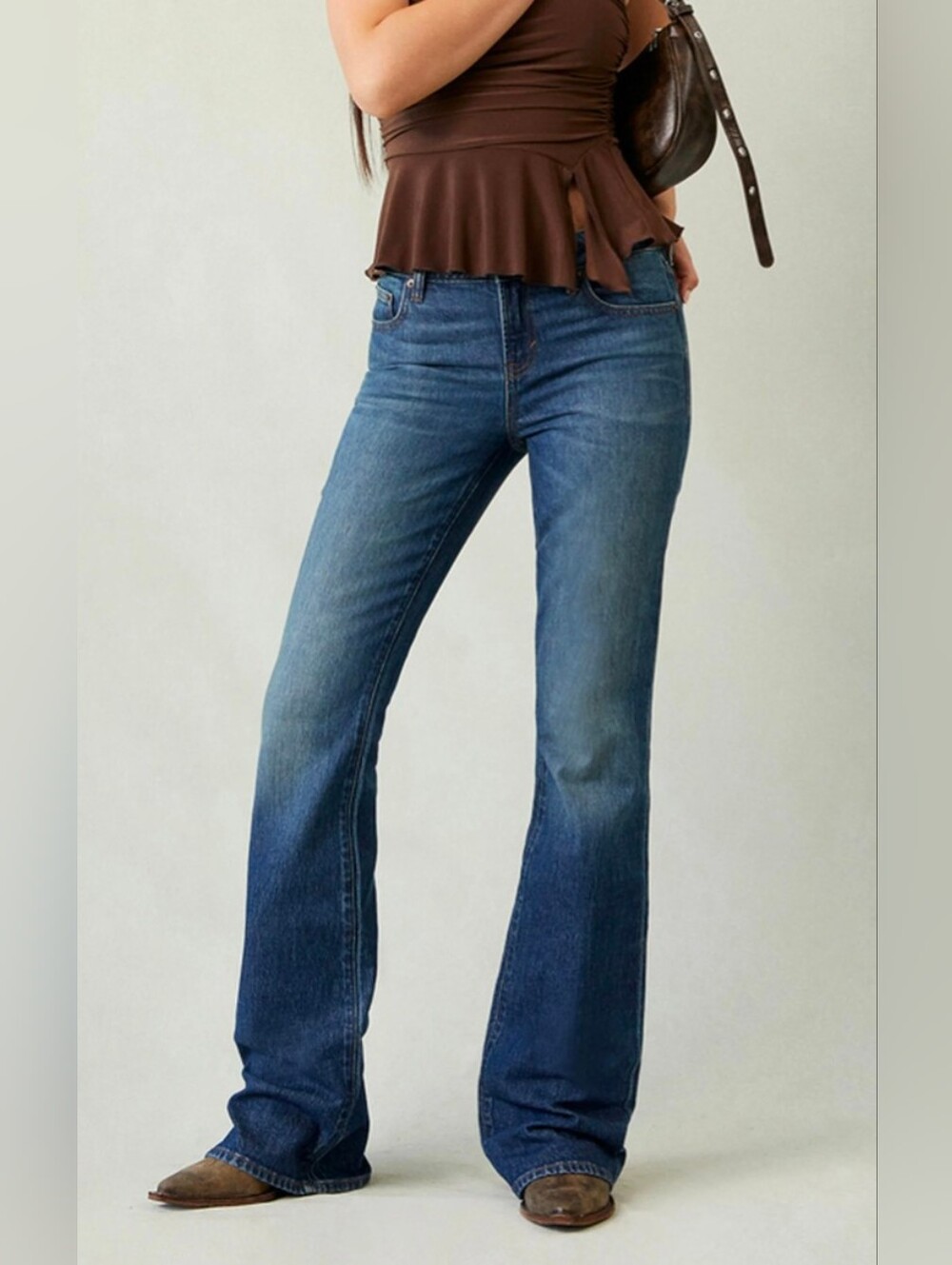 Pacsun Jade Low Rise Bootcut Jeans Stretch Dark Blue Size 25